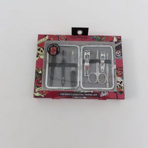 (#U) Ed Hardy 7 Pc Men's Essential Travel kit